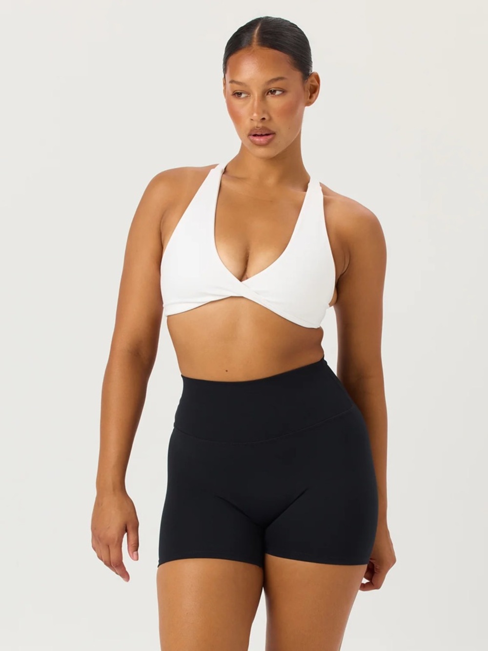 CSB Serenity Sierra Crop Sports Bra - White